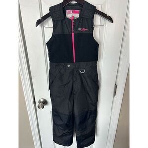 32 degrees girls ski pants size 6 black overalls